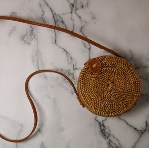 Wicker Clam Shell purse